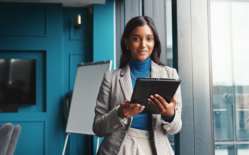 Young professional with tablet
